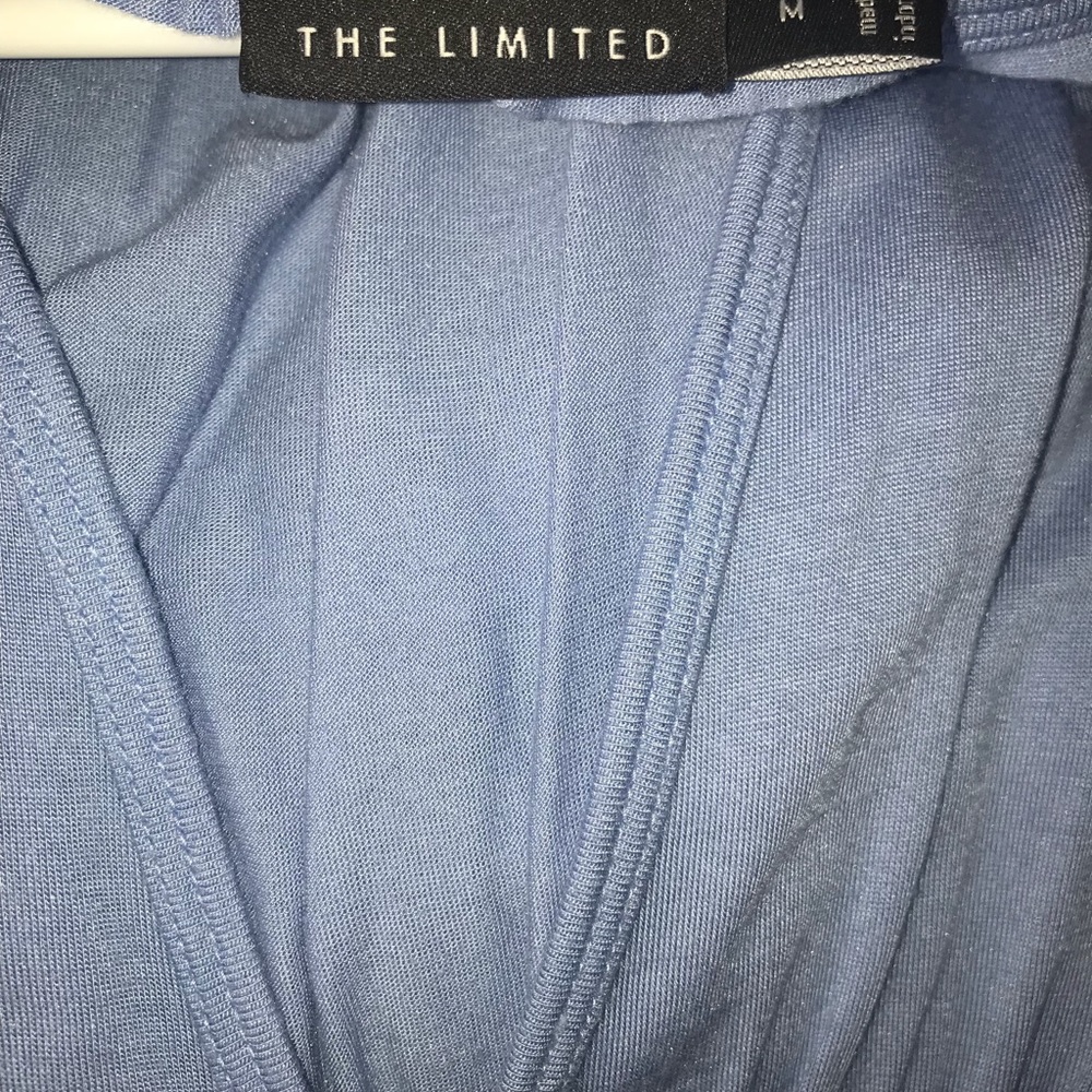 Limited Light Blue Short Sleeve Blouse - Picture 3 of 4